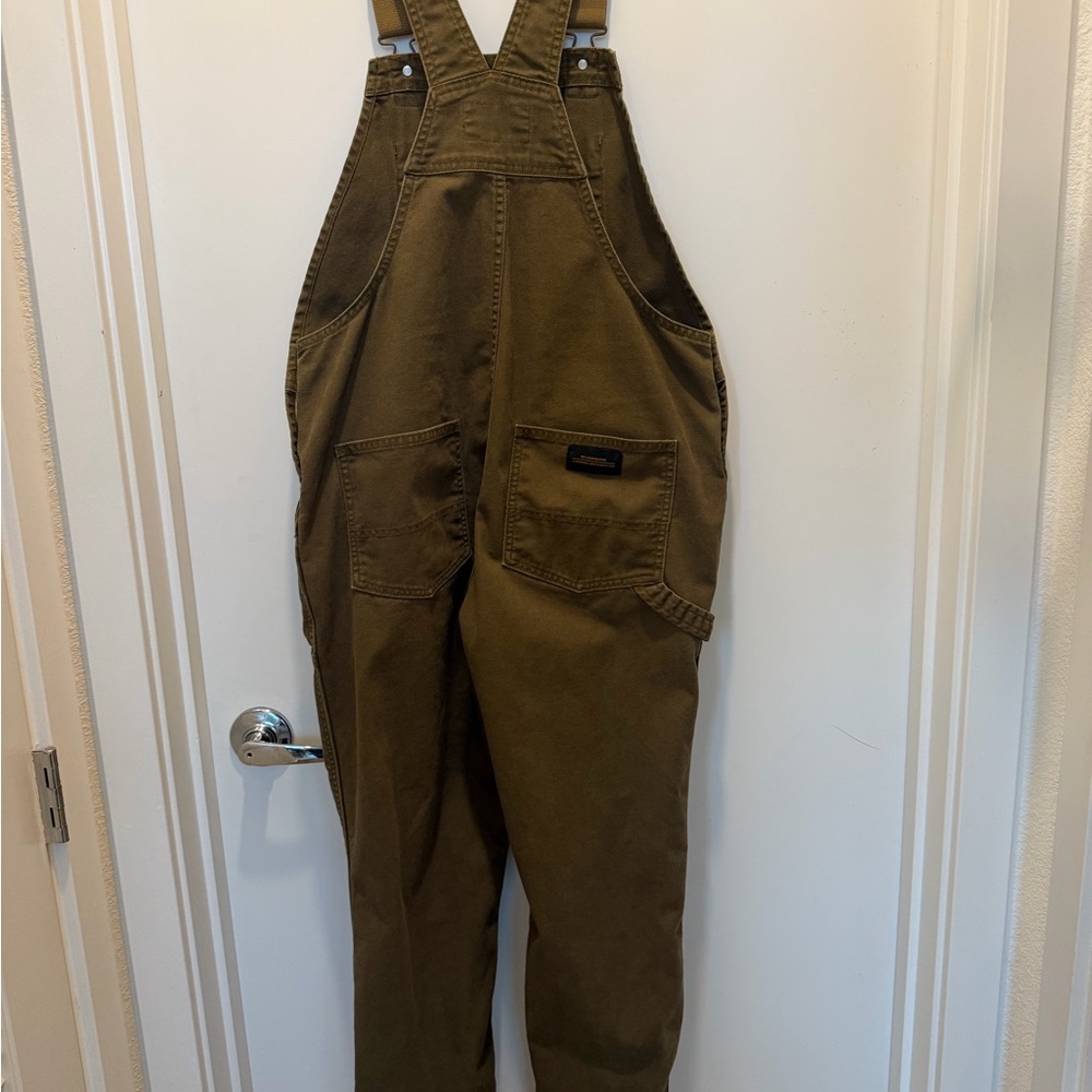 Rei Trailsmith overalls 6 petite olive green